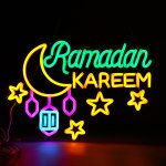 RamadanKareem Neon Light Indoor Outdoor | Bright Eid Decor LED Light for Masjid Home Business