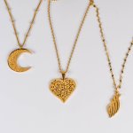 Luxury Crescent Moon Necklace: 18K Gold Plated Stainless Steel | Arabic Calligraphy Pendant - Image 6