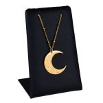 Luxury Crescent Moon Necklace: 18K Gold Plated Stainless Steel | Arabic Calligraphy Pendant